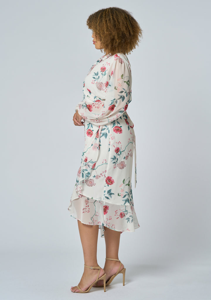 tiffany wrap midi dress Tiffany Wrap Midi Dress