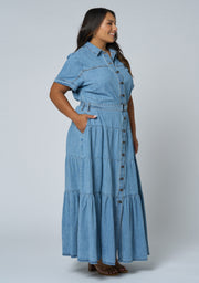 Lena Chambray Maxi Dress