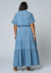 Lena Chambray Maxi Dress