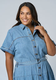 Lena Chambray Maxi Dress