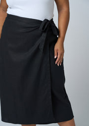 Gina Linen Wrap Skirt