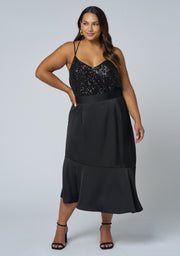 Hypnotize Satin Midi Skirt