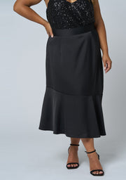 Hypnotize Satin Midi Skirt