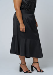 Hypnotize Satin Midi Skirt