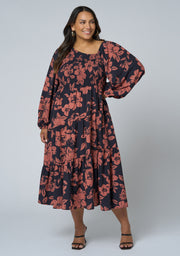 Lauren Asymmetric Midi Dress