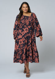 Lauren Asymmetric Midi Dress