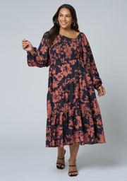 Lauren Asymmetric Midi Dress