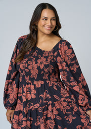 Lauren Asymmetric Midi Dress