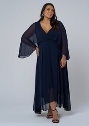 Electric Chemistry Cape Maxi Dress