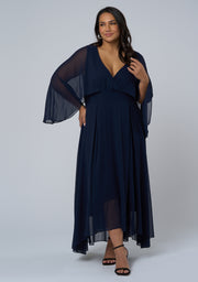 Electric Chemistry Cape Maxi Dress