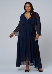 Electric Chemistry Cape Maxi Dress