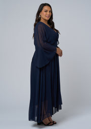 Electric Chemistry Cape Maxi Dress