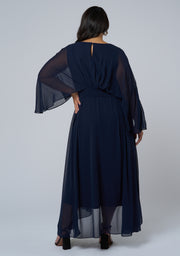 Electric Chemistry Cape Maxi Dress