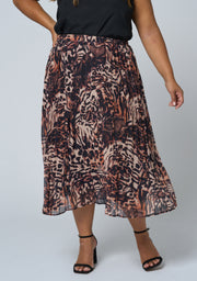 Lions Lair Pleated Midi Skirt