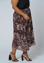 Lions Lair Pleated Midi Skirt