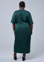 Act Up Satin Midi Dress