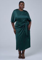 Act Up Satin Midi Dress