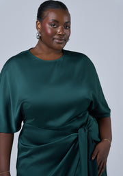 Act Up Satin Midi Dress