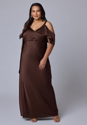 Tap In Satin Maxi Dress