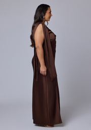 Tap In Satin Maxi Dress