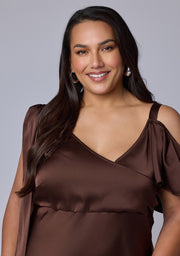 Tap In Satin Maxi Dress