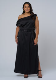 Magnetic Satin Maxi Dress