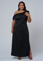 Magnetic Satin Maxi Dress