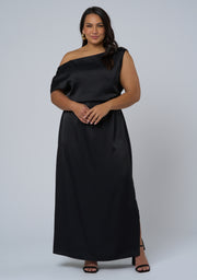 Magnetic Satin Maxi Dress
