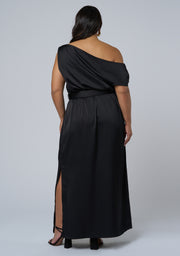 Magnetic Satin Maxi Dress