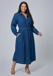 Amber Chambray Shirt Dress