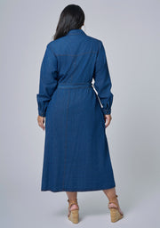 Amber Chambray Shirt Dress