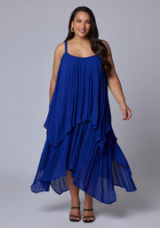 Sinful Heart Pleated Maxi Dress