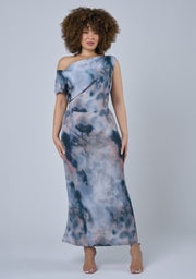 Phantom Maxi Satin Dress