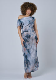 Phantom Maxi Satin Dress