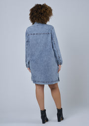 Abyss Chambray Shacket Dress