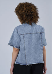Melissa Cropped Denim Shacket