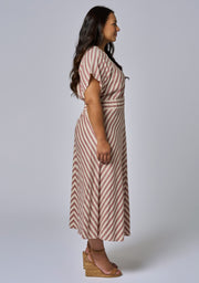 Allegra Linen Stripe Midi Dress