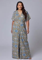 Zoe Linen Printed Jumpsuit