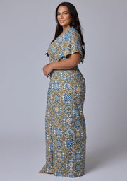 Zoe Linen Printed Jumpsuit