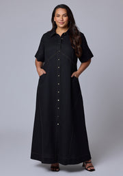 No Saints Maxi Shirt Dress