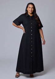 No Saints Maxi Shirt Dress