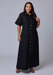 No Saints Maxi Shirt Dress