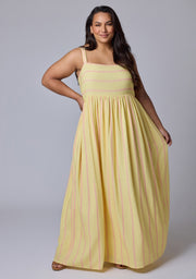 Daisy Stripe Maxi Dress