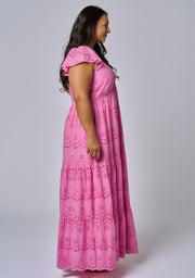 Violet Broderie Maxi Dress