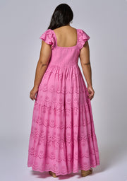 Violet Broderie Maxi Dress