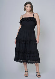 Defy Broderie Midi Dress