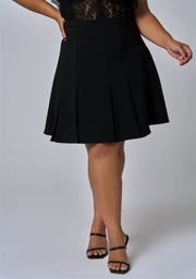 Empire Pleated Mini Skirt