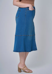 Penny Denim Midi Skirt