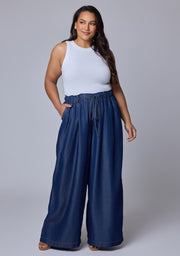 Blake Chambray Wide Leg Pants