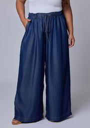 Blake Chambray Wide Leg Pants